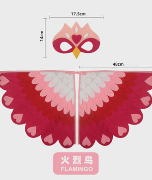 Veren Vleugels en Masker Set - Vogel Kostuum voor Kinderen - Halloween & Feest