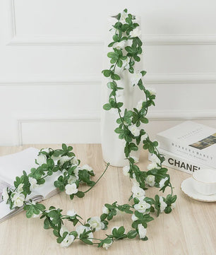 Kunstrozen Garland - Decoratieve Slier met Rozen en Bladeren