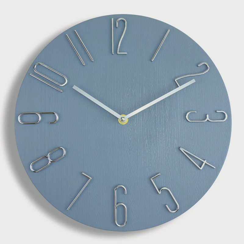 Stille Wandklok 30cm - Scandinavisch Design, Modern & Strak, Zonder Secondewijzer
