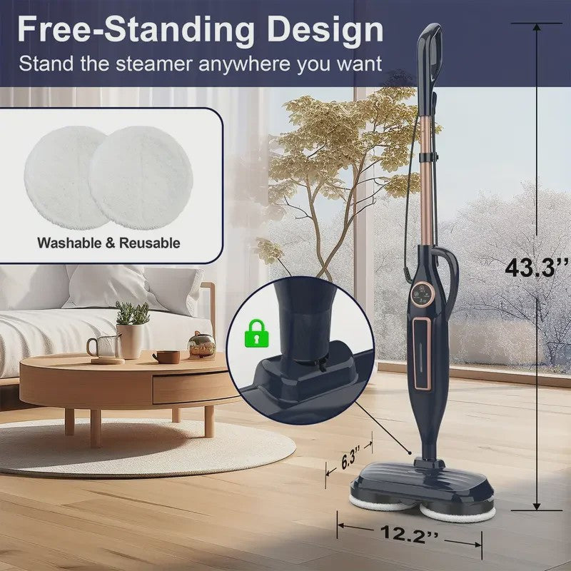 VM6 Roterende Stoommop met 1300W Kracht - 10-in-1 Multifunctionele Vloerstomer
