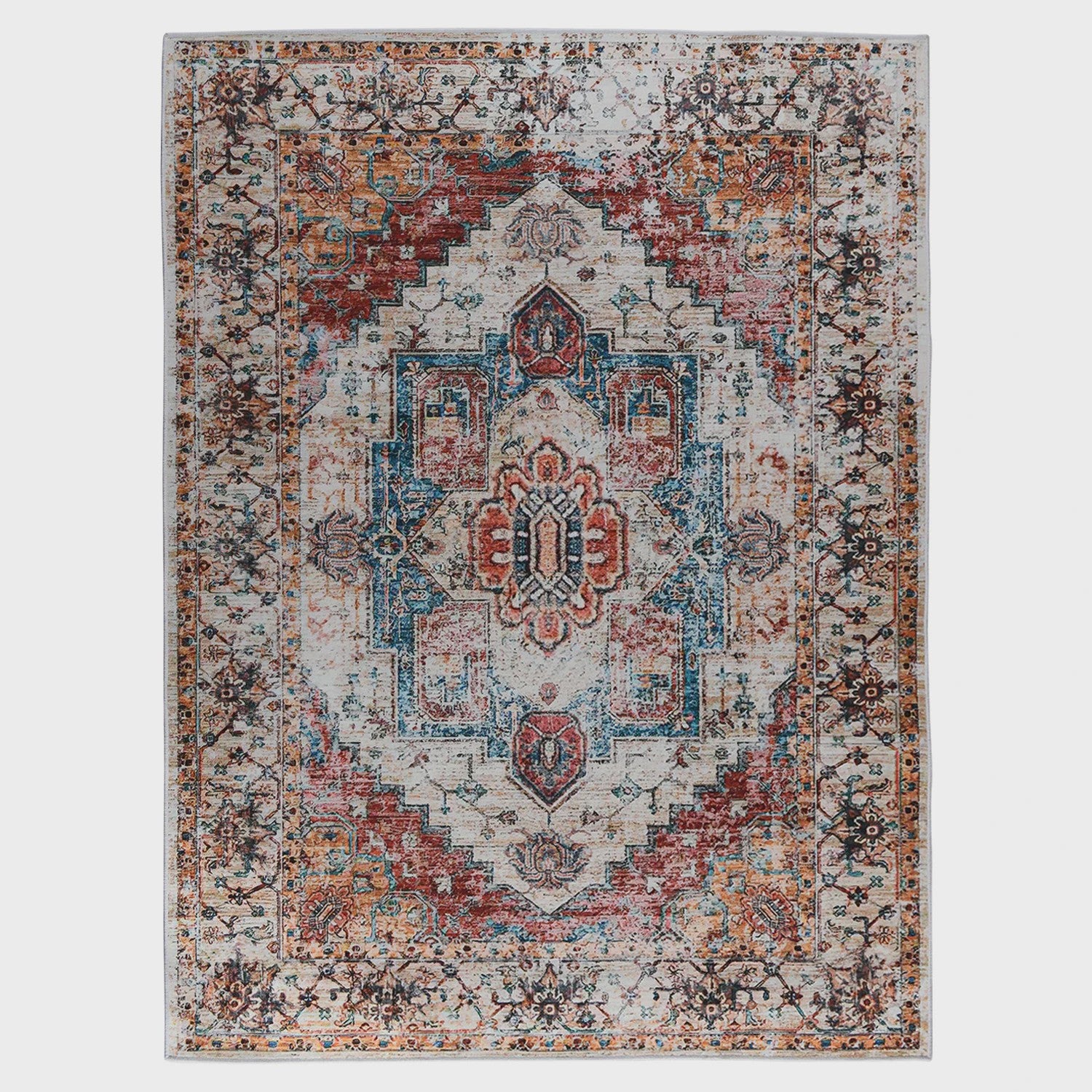 Vintage Perzisch/Turks Vloerkleed - Retro Ethnic Design voor Woonkamer & Slaapkamer