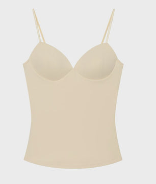 Dames Crop Top Corset Camisole Bruin - Mouwloos, Bodycon & Backless