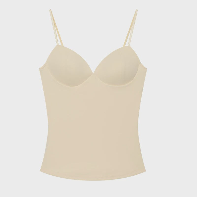 Dames Crop Top Corset Camisole Bruin - Mouwloos, Bodycon & Backless