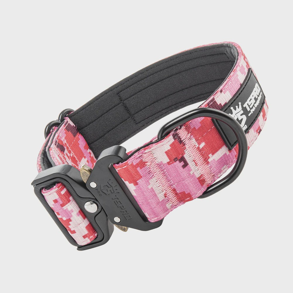 TSPRO Tactische Hondenhalsband Heavy Duty met Metalen Gesp - Verstelbaar voor Middelgrote tot Grote Honden