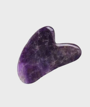 Natuurlijk Amethist Jade Gezichtsmasker & Gua Sha Roller Set