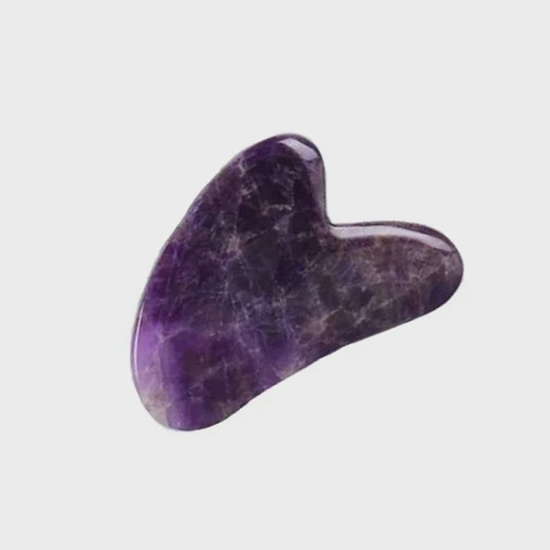 Natuurlijk Amethist Jade Gezichtsmasker & Gua Sha Roller Set