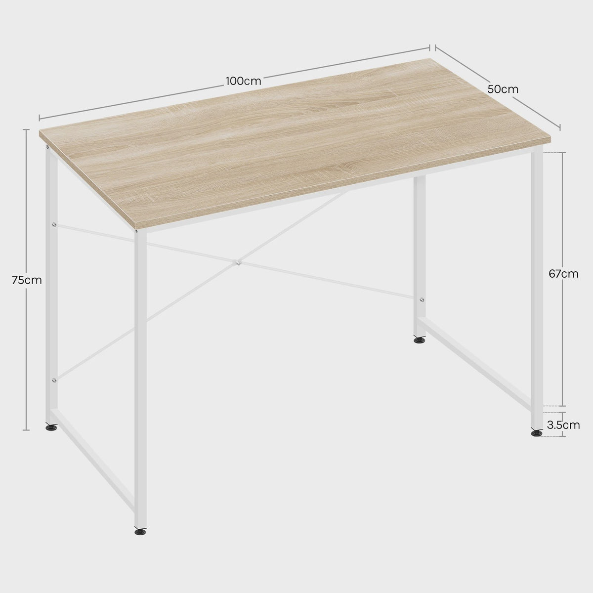 Moderne Metalen Bureau - Computer, Werk, Studie & Gaming Tafel