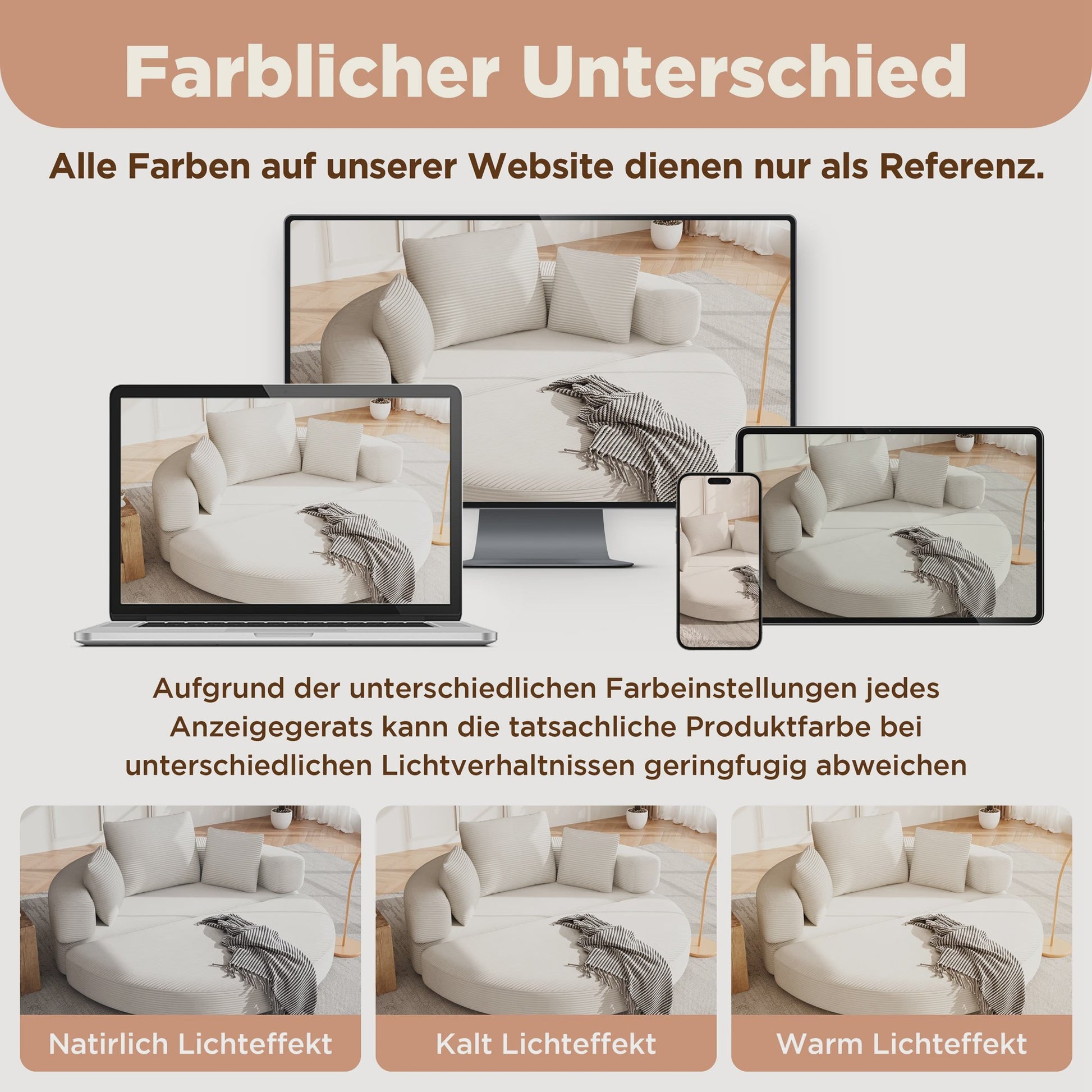 Modulaire Slaapbank Ovaal - Ribstof - Multifunctioneel en Flexibel