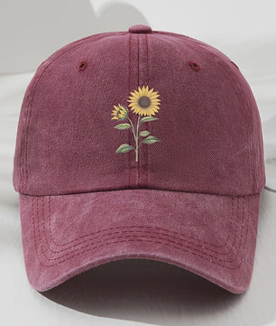 Retro Zonnebloem Baseballpet - Stijlvolle Dad Hat voor Buitenactiviteiten
