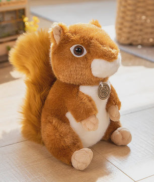 Schattige Eekhoorn Pluche Knuffel - Zacht en Realistisch Speelgoed Cadeau voor Kinderen