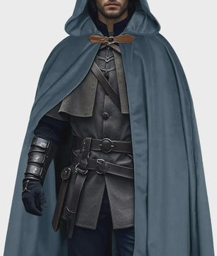 Middeleeuwse Fluwelen Kapmantel - Renaissance Cape met Capuchon voor Halloween en Cosplay
