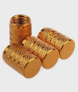 4x Aluminium Ventieldopjes Auto - Universeel & Stijlvol met Knurling Grip