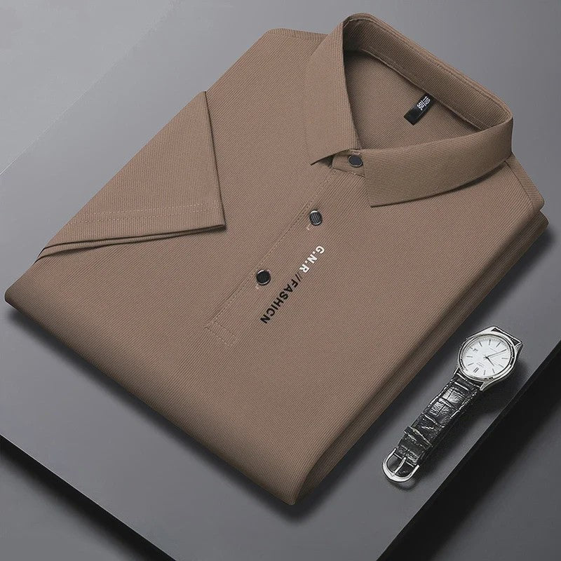 Heren Poloshirt Korte Mouw - Ademend, Comfortabel & Elastisch - Casual Zakelijke Stijl
