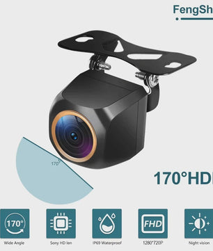 Full HD 1920x1080P Auto Camera met 200° Fisheye Lens, HDR & Nachtzicht - Voor- en Achteruitrijcamera