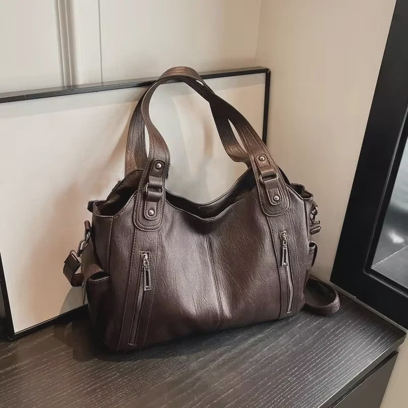 Stijlvolle PU Lederen Schoudertas voor Dames - Zacht & Fashionable