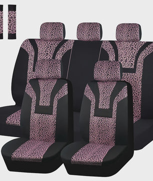 Luxe Leopard Print Autostoelhoes - Universeel & Winterklaar
