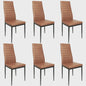 Set van 6 Eetkamerstoelen met Hoge Rugleuning - Ergonomisch Kunstleer