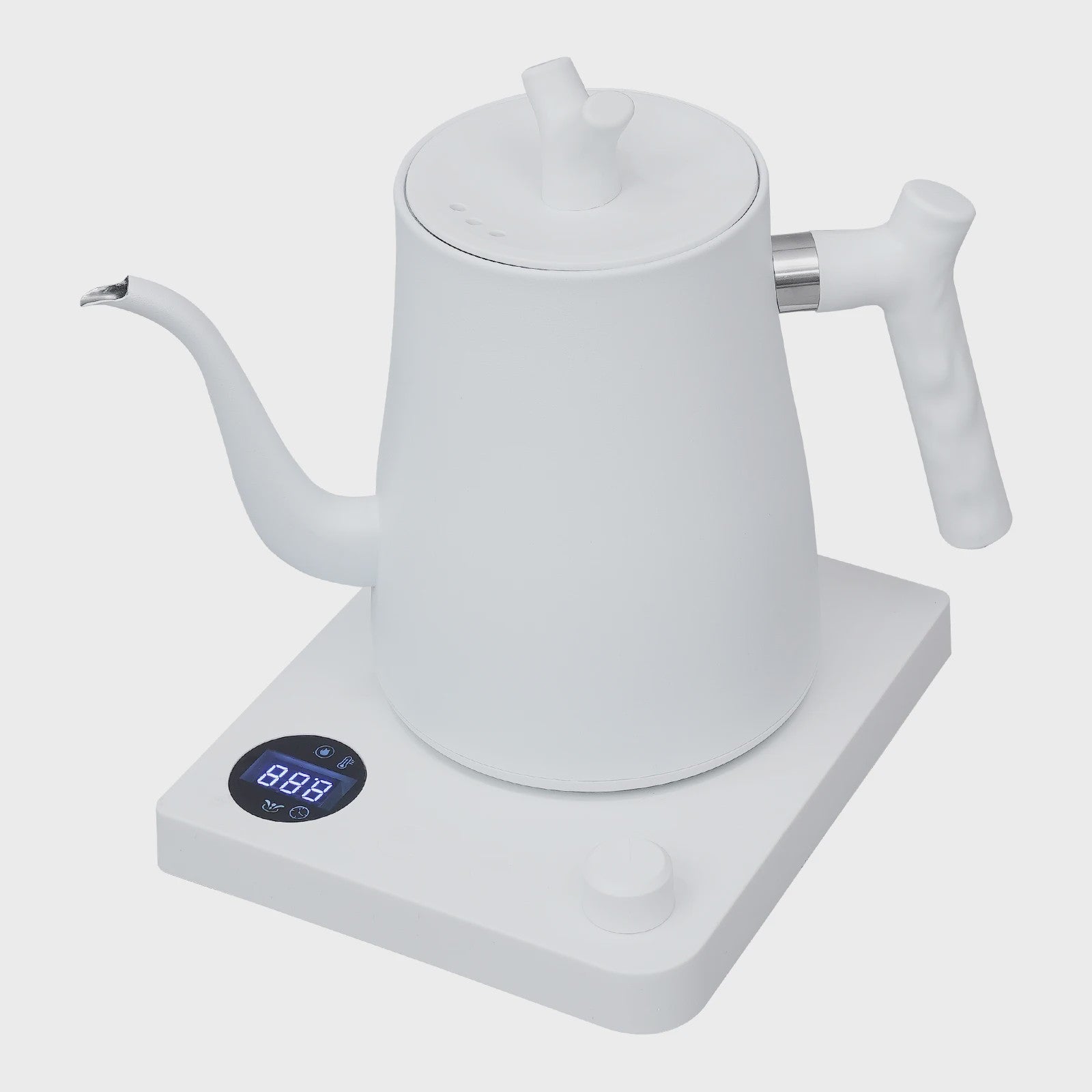Elektrische Waterkoker 1L - 1000W - Instelbare Temperatuur (40-100°C) - LED Display - Wit/Zwart