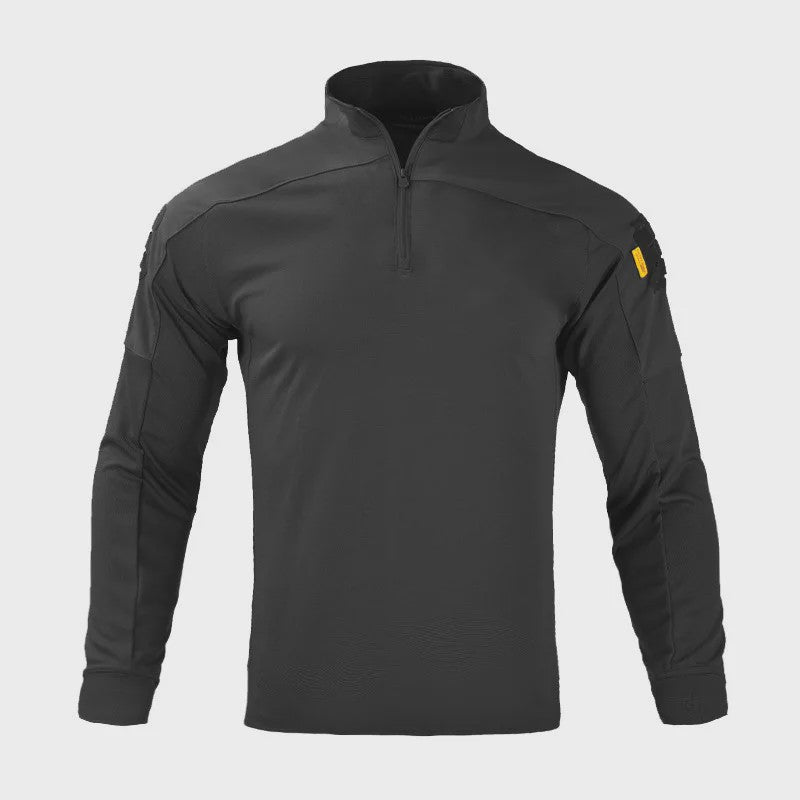 Tactisch Outdoor Shirt met Halve Rits en Ademende Stof - Militair & Jacht
