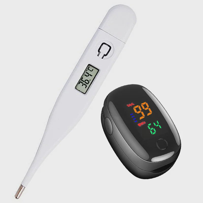 Digitale Medische Thermometer & Vinger Pulse Oximeter - Betrouwbare Lichaamstemperatuur & Zuurstofmeting