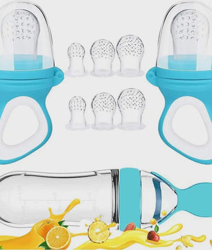 Baby Voeding Set: Silicone Fruit Speen & Lepel Flesje voor Baby's en Peuters