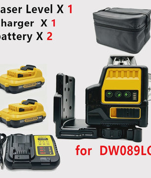 Professionele Groene Laserwaterpas DW089LG - 12 Lijnen, 360° Horizontaal/Verticaal