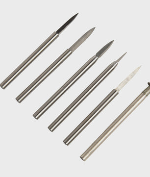 6-delige Houtsnij Boorbeitel Set voor Dremel - 2.35/3mm Schacht