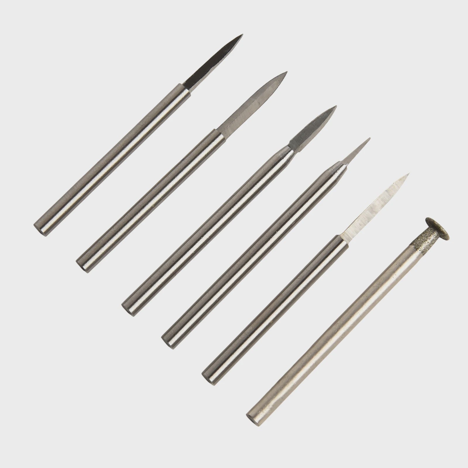 6-delige Houtsnij Boorbeitel Set voor Dremel - 2.35/3mm Schacht