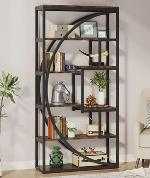 Industriële Boekenkast 180 cm - 8 Open Planken - Etagère Boekenkast
