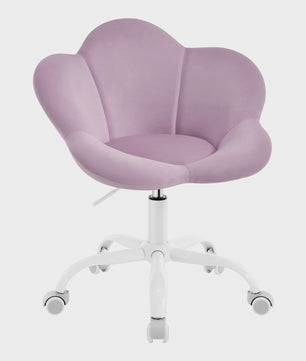 WOLTU Kinderbureau Stoel Velvet, Ergonomisch Draaibaar en In Hoogte Verstelbaar, Bloemen Design