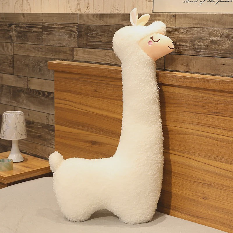 XL Alpaca Knuffelkussen 130cm - Zacht Pluche Llama Kussen voor Kinderen en Volwassenen