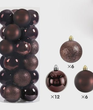 Set van 24 Kerstballen (3/4/6 cm) - Versier je Kerstboom en Feest met Stijl