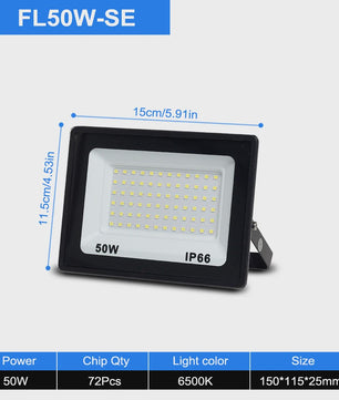Krachtige LED Floodlight 50W-300W IP66 Waterdicht - Koel Wit 6500K