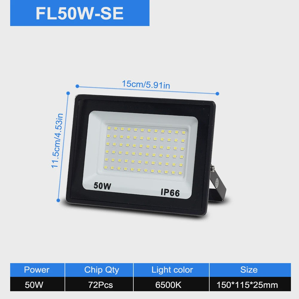 Krachtige LED Floodlight 50W-300W IP66 Waterdicht - Koel Wit 6500K
