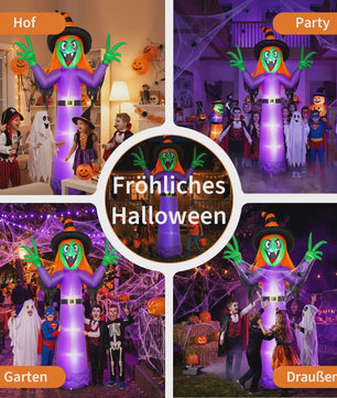 Opblaasbare Halloween Heks 360cm - Grote Tuindecoratie met Verlichting