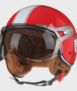 Retro Open Face Motorhelm 3/4 Vintage Chopper Scooter Helm - DOT Goedgekeurd