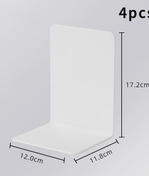 Set van 2, 4 of 8 Transparante Acryl Boekensteunen - L-vormig Bureau Opbergrek