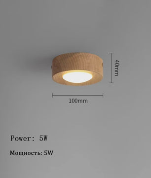 Moderne Houten Plafondlamp met LED - Essenhout & Walnoot - Sfeervolle Verlichting voor Hal, Woonkamer, Portiek
