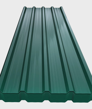 Set van 12 Trapezium Metalen Dakplaten 129.5x45cm - Weerbestendig Staal voor Schuur & Carport (7m²)