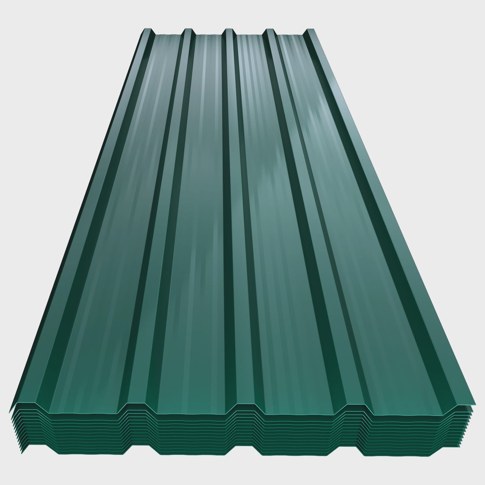 Set van 12 Trapezium Metalen Dakplaten 129.5x45cm - Weerbestendig Staal voor Schuur & Carport (7m²)