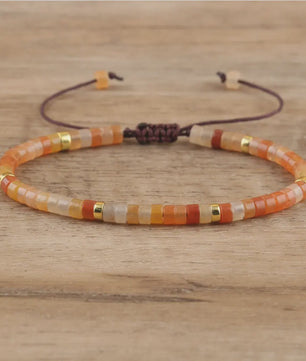Natuurlijke Blauwe Emperor Steen Kralen Armband - Verstelbaar & Uniek