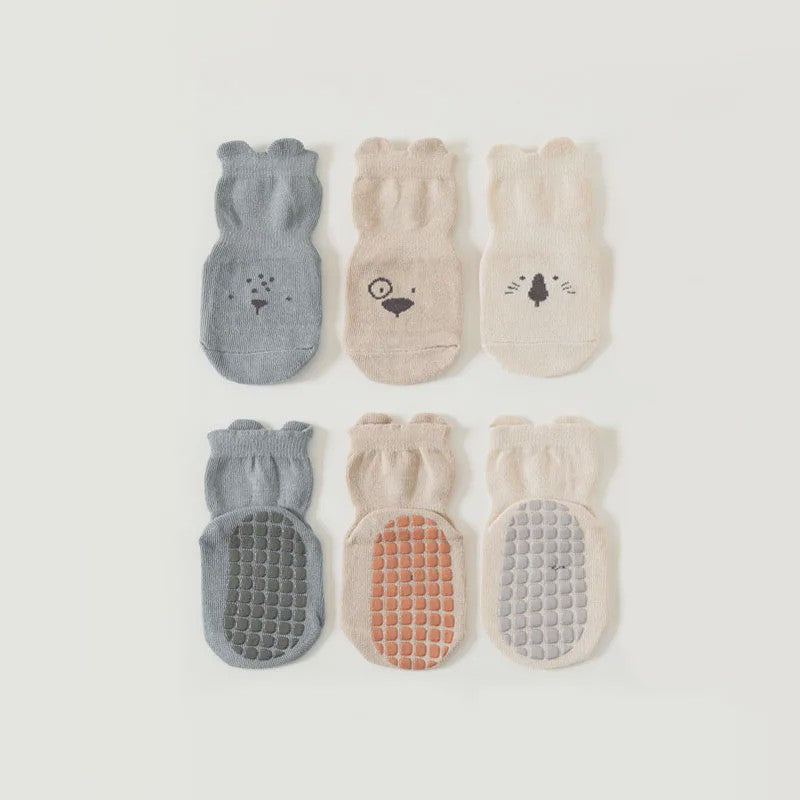 Schattige Baby Sokken met Dierenprint - Antislip & Ademend voor Jongens en Meisjes