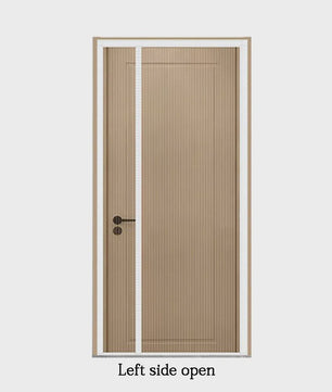 White side opening mosquito proof door curtain, magnetic suction design, invisible mosquito proof, no drilling installation