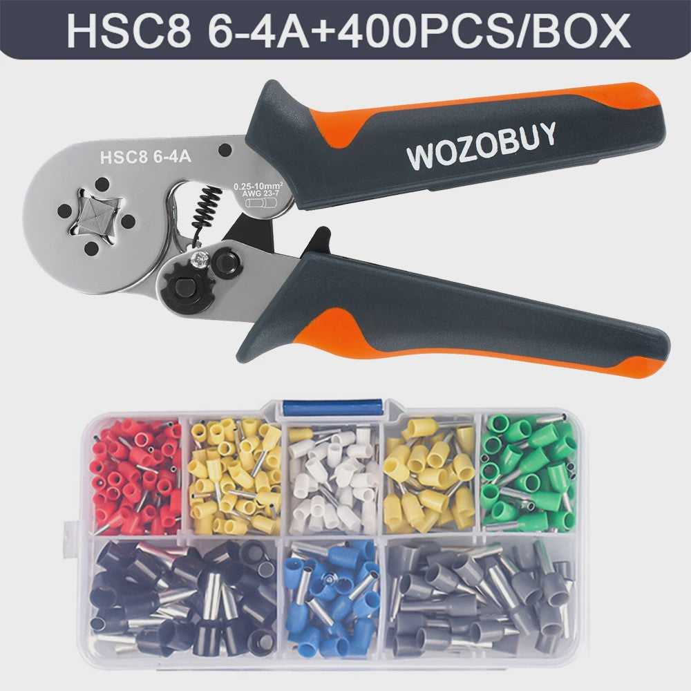 Professionele Krimptang Set voor Ferrules (0.25-10mm²) met Diverse Draadklemmen