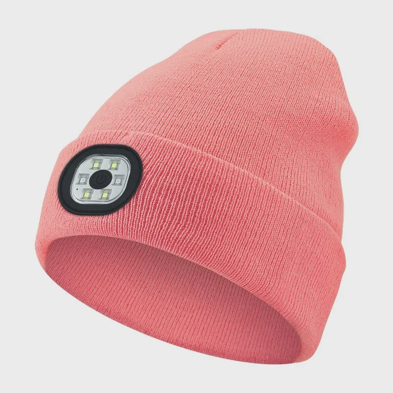 LED Muts met Ingebouwde Verlichting - USB Oplaadbaar, Warm & Unisex voor Nachtelijke Activiteiten