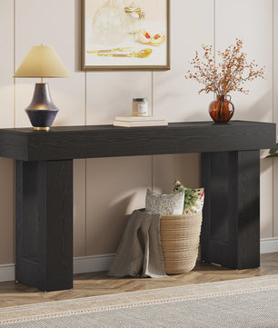 Landelijke Console Tafel 160 cm - Houten Halmeubel voor Achter de Bank