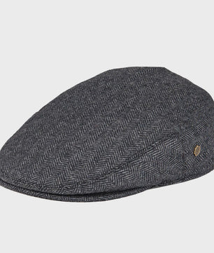Stijlvolle Heren & Dames Tweed Flat Cap - Ierse Pet in Visgraatpatroon
