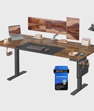 SONGMICS Elektrisch In Hoogte Verstelbaar Bureau 180x80 cm met USB-C en Geheugenfunctie