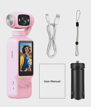 Ourlife Draagbare Pocket Action Camera - 4K HD, 180° Roteerbare Lens voor Vlogs & Outdoor