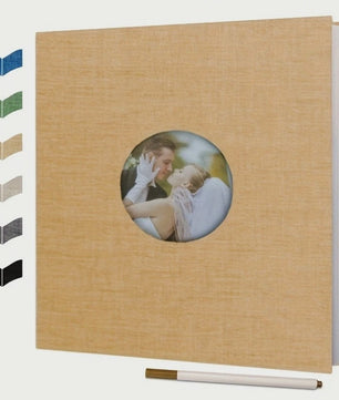 Luxe Linnen Scrapbook Album - Zelfklevend, 40 Pagina's voor 4x6, 5x7, 8x10 Foto's - Inclusief Pen & Tool - Perfect voor Familie & Bruiloft